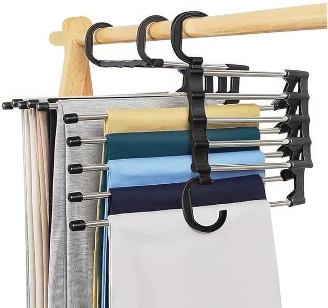 Stainless Steel Foldable Hangers for Clothes Hanging Multi-Layer Multi-Purpose