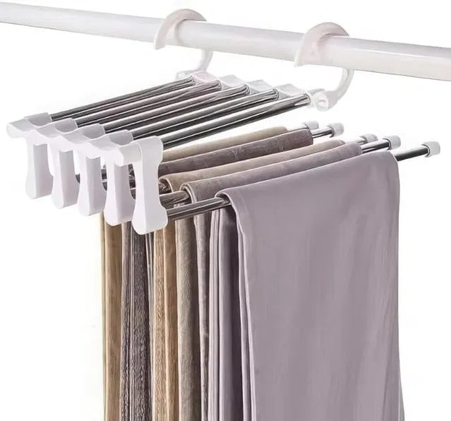 Stainless Steel Foldable Hangers for Clothes Hanging Multi-Layer Multi-Purpose